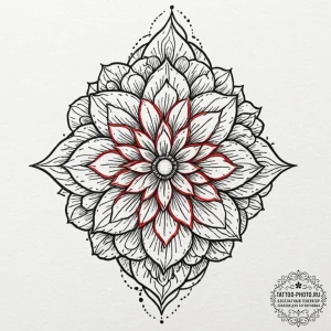 Patterns, tattoo sketch design, black and red... - эскиз тату (№1751040637_0, 27.06.2025 16:10) — tattoo-photo.ru