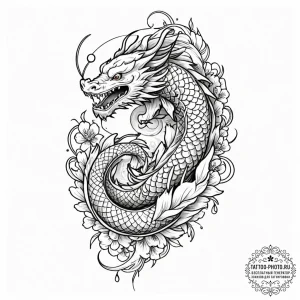 Tattoo sketch a mythological creature's power... - эскиз тату (№1751041560_0, 27.06.2025 16:26) — tattoo-photo.ru