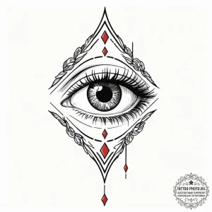 Tattoo design an eye of destiny on one partne... - эскиз тату (№1751041672_0, 27.06.2025 16:27) — tattoo-photo.ru