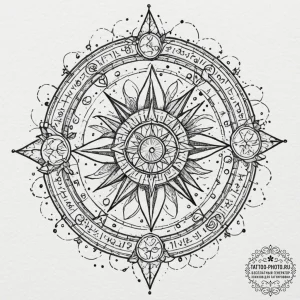 Tattoo sketch a zodiac glyph composed of shat... - эскиз тату (№1751043644_0, 27.06.2025 17:00) — tattoo-photo.ru