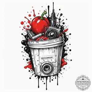 Tattoo design a cartridge of a classic video... - эскиз тату (№1751043873_0, 27.06.2025 17:04) — tattoo-photo.ru