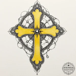 A watercolor tattoo of the yellow blood in si... - эскиз тату (№1751044076_0, 27.06.2025 17:07) — tattoo-photo.ru
