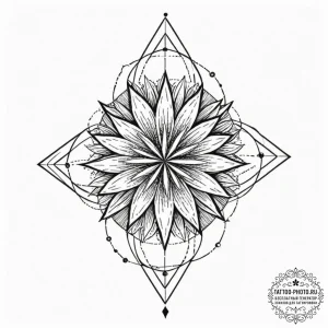 Kolovrat, artistic tattoo sketch, black outli… — эскиз тату (№1751044712_0, 27.06.2025 17:18) — tattoo-photo.ru