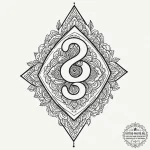Numbers (as elements), ink illustration for t… — эскиз тату (№1751046237_0, 27.06.2025 17:43) — tattoo-photo.ru