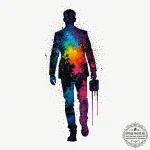 Tattoo sketch a person’s silhouette, with the… — эскиз тату (№1751046465_0, 27.06.2025 17:47) — tattoo-photo.ru