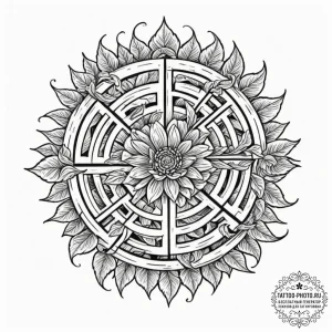 Tattoo design a single, perfect bloom with a... - эскиз тату (№1751048902_0, 27.06.2025 18:28) — tattoo-photo.ru