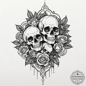 Tattoo design a birthstone incorporated into... - эскиз тату (№1751051503_0, 27.06.2025 19:11) — tattoo-photo.ru