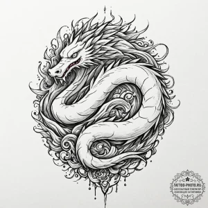 A linework design of the paper shikigami atta... - эскиз тату (№1751053244_0, 27.06.2025 19:40) — tattoo-photo.ru