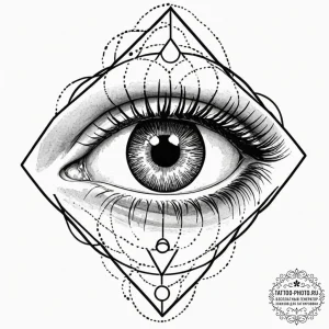 Tattoo design a gamer's eye reflecting a vibr... - эскиз тату (№1751053728_0, 27.06.2025 19:48) — tattoo-photo.ru