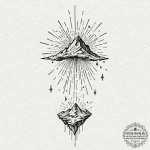 Tattoo sketch a meteor shower, but each meteo... - эскиз тату (№1751054027_0, 27.06.2025 19:53) — tattoo-photo.ru