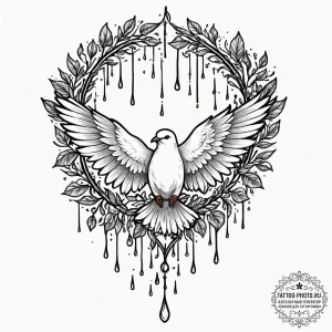 Neo-traditional tattoo of the glowing «tears… — эскиз тату (№1751055496_0, 27.06.2025 20:18) — tattoo-photo.ru