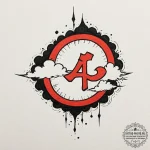 A watercolor sketch of the akatsuki cloud sym… — эскиз тату (№1751055928_0, 27.06.2025 20:25) — tattoo-photo.ru
