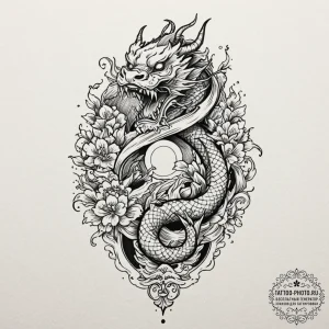 A neo-traditional tattoo of the main characte… — эскиз тату (№1751056640_0, 27.06.2025 20:37) — tattoo-photo.ru