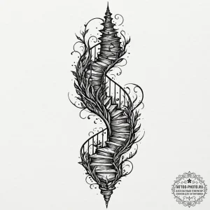 Tattoo design a human spine that is also a wi… — эскиз тату (№1751056739_0, 27.06.2025 20:38) — tattoo-photo.ru