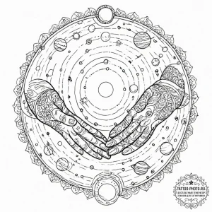 Tattoo sketch a pair of human hands, carefull... - эскиз тату (№1751057812_0, 27.06.2025 20:56) — tattoo-photo.ru