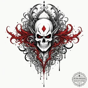 A watercolor tattoo of the rorschach test ink... - эскиз тату (№1751059551_0, 27.06.2025 21:25) — tattoo-photo.ru