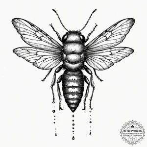 Tattoo sketch a cicada, rendered in a japanes... - эскиз тату (№1751060303_0, 27.06.2025 21:38) — tattoo-photo.ru