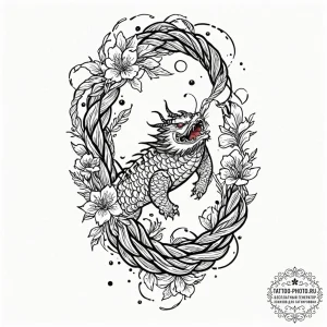Tattoo design a person climbing a rope, but t... - эскиз тату (№1751060830_0, 27.06.2025 21:47) — tattoo-photo.ru