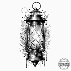 Tattoo design a fantasy adventurer's lantern... - эскиз тату (№1751063460_0, 27.06.2025 22:31) — tattoo-photo.ru