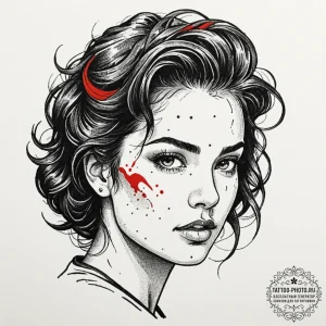 Tattoo design a strong, battle-hardened face,... - эскиз тату (№1751063561_0, 27.06.2025 22:32) — tattoo-photo.ru