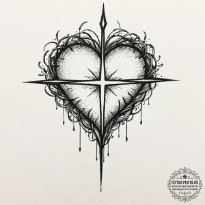 Tattoo sketch a small, subtle heart outline,... - эскиз тату (№1751064092_0, 27.06.2025 22:41) — tattoo-photo.ru