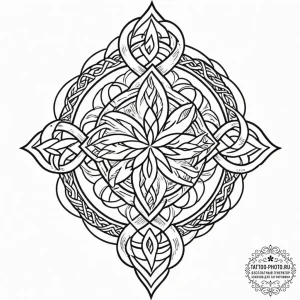 Tattoo design a symbol of unbreakable knotwor... - эскиз тату (№1751065834_0, 27.06.2025 23:10) — tattoo-photo.ru