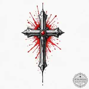Bullet, tattoo line art, black and red ink, r... - эскиз тату (№1751066815_0, 27.06.2025 23:26) — tattoo-photo.ru