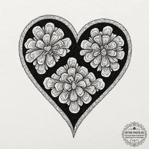 Tattoo sketch two halves of a candy heart wit... - эскиз тату (№1751071187_0, 28.06.2025 00:39) — tattoo-photo.ru