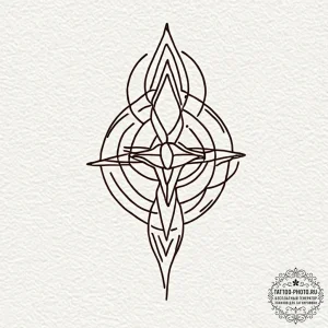 A linework tattoo of the protoss symbol., tat... - эскиз тату (№1751074124_0, 28.06.2025 01:28) — tattoo-photo.ru