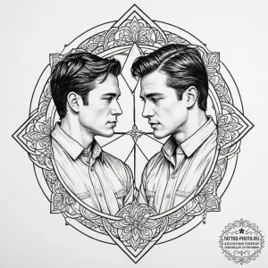 A neo-traditional portrait of the main charac... - эскиз тату (№1751074546_0, 28.06.2025 01:35) — tattoo-photo.ru