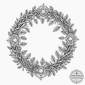 Tattoo sketch: a kolovrat made of interwoven... - эскиз тату (№1751075654_0, 28.06.2025 01:54) — tattoo-photo.ru