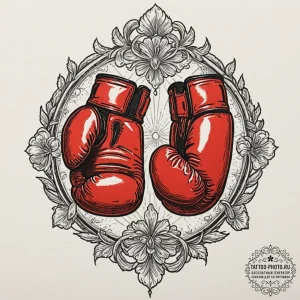 Tattoo design a pair of boxing gloves, well-w... - эскиз тату (№1751076257_0, 28.06.2025 02:04) — tattoo-photo.ru