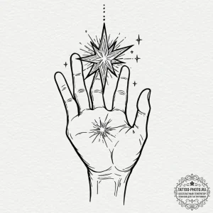 Tattoo design a person's hand gently catching... - эскиз тату (№1751077225_0, 28.06.2025 02:20) — tattoo-photo.ru