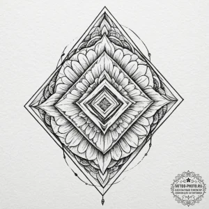 Tattoo sketch: a landscape view of a vast, fe... - эскиз тату (№1751077891_0, 28.06.2025 02:31) — tattoo-photo.ru
