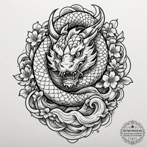 Tattoo sketch a complex, interwoven pattern t... - эскиз тату (№1751080772_0, 28.06.2025 03:19) — tattoo-photo.ru