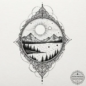 Tattoo design a subtle depiction of a persona... - эскиз тату (№1751080888_0, 28.06.2025 03:21) — tattoo-photo.ru