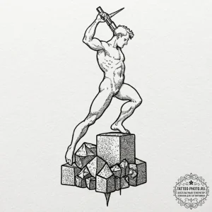 Tattoo sketch a human silhouette breaking fre... - эскиз тату (№1751080992_0, 28.06.2025 03:23) — tattoo-photo.ru