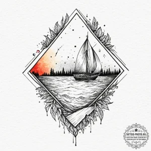 Tattoo design an abstract representation of a... - эскиз тату (№1751081430_0, 28.06.2025 03:30) — tattoo-photo.ru
