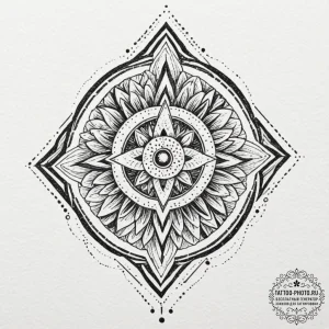 Tattoo design: geometric tattoo of dazhbog's... - эскиз тату (№1751084060_0, 28.06.2025 04:14) — tattoo-photo.ru