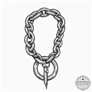 Tattoo design a broken chain with one strong,... - эскиз тату (№1751085246_0, 28.06.2025 04:34) — tattoo-photo.ru