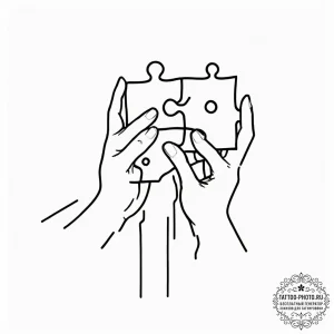 Tattoo sketch a silhouette of two hands formi... - эскиз тату (№1751086521_0, 28.06.2025 04:55) — tattoo-photo.ru