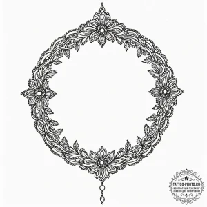 Tattoo sketch a fine line jewelry piece (e.g.... - эскиз тату (№1751087125_0, 28.06.2025 05:05) — tattoo-photo.ru