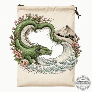 A watercolor sketch of the shire, with bag en... - эскиз тату (№1751087309_0, 28.06.2025 05:08) — tattoo-photo.ru