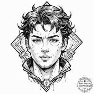 141. (ghost in the shell) a linework tattoo o... - эскиз тату (№1751088097_0, 28.06.2025 05:21) — tattoo-photo.ru
