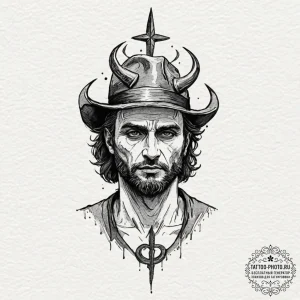 A watercolor tattoo of the main character fro... - эскиз тату (№1751089508_0, 28.06.2025 05:45) — tattoo-photo.ru