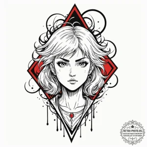 A linework tattoo of the brand of sacrifice f... - эскиз тату (№1751089692_0, 28.06.2025 05:48) — tattoo-photo.ru