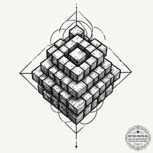 Tattoo design a stylized block of classic gam... - эскиз тату (№1751094015_0, 28.06.2025 07:00) — tattoo-photo.ru