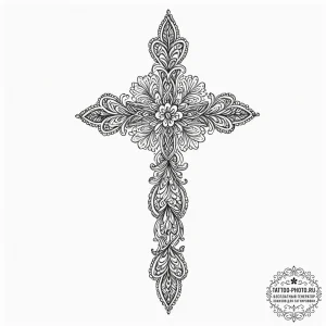 Tattoo sketch a delicate lace pattern wrappin... - эскиз тату (№1751096945_0, 28.06.2025 07:49) — tattoo-photo.ru