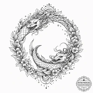 Tattoo design a nebula effect rendered entire... - эскиз тату (№1751099800_0, 28.06.2025 08:36) — tattoo-photo.ru