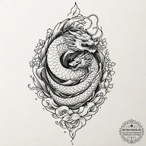 Tattoo design a flowing scarf or ribbon, symb... - эскиз тату (№1751100272_0, 28.06.2025 08:44) — tattoo-photo.ru